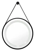 Gs miroir led rond avec corde noir 60x60 – Image 5