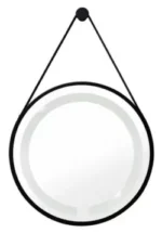 Gs miroir led rond avec corde noir 60x60 – Image 3