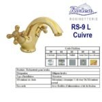 Rosca melangeur lavabo normal rs-9 l-n cuivre