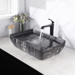 Aquazen vasque à poser noir blanc – Image 2