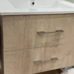 Beka meuble suspendu 60 cm 2 tiroirs bois gris – Image 2