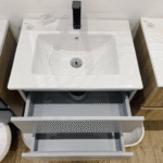 Beka meuble suspendu 60 cm 2 tiroirs gris K352 New – Image 4