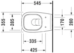 Cuvette suspendue D-code Duravit + Abattant normal – Image 2