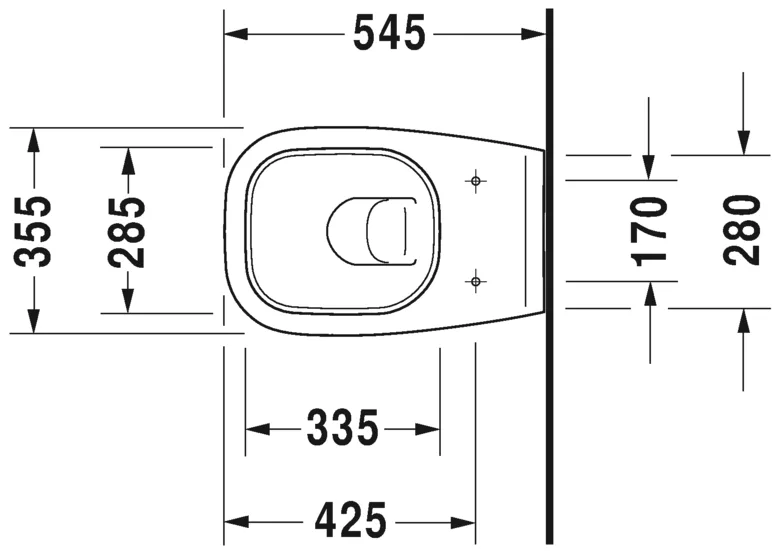 Cuvette suspendue D-code Duravit + Abattant normal – Image 2