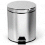 poubelle a pedale en inox 3l sanili