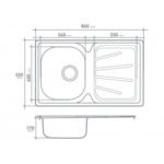 Sanili évier encastrable 80x50 b inox – Image 2