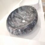 Vasque à poser ovale gris Jarko – Image 2