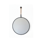 Miroir Rond BEKA 60x60 cm à Cadre Noir