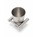 Porte-brosse à dents mural Sandra 1743, gobelet et support en acier inox brossé