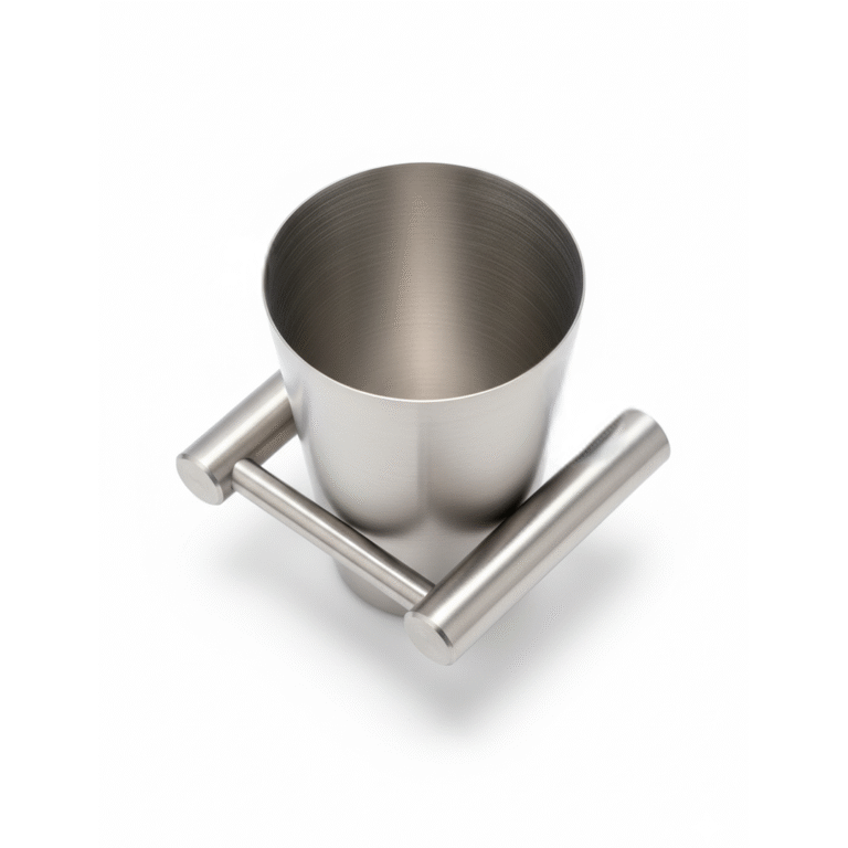 Porte-brosse à dents mural Sandra 1743, gobelet et support en acier inox brossé