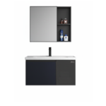 Meuble suspendu noir PVC Baldini 80cm