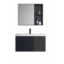 Meuble suspendu noir PVC Baldini 80cm