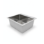 Évier de cuisine inox HANDMADE Gamex brossé distributeur savon panier siphon