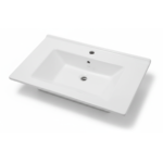 Vasque meuble 80 cm blanc rectangulaire sur meuble