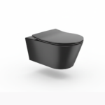Cuvette suspendue noir Sanindusa Urby 52 rimflush abattant slim