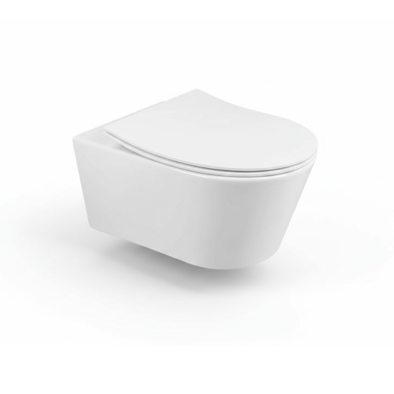 WC suspendue blanc Sanindusa Urby 52 rimflush sans bride