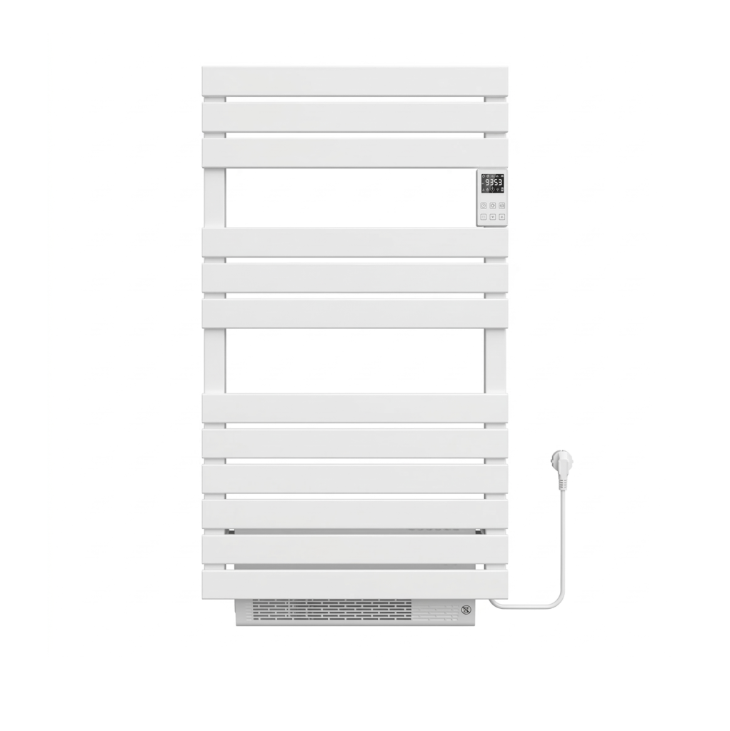 Sèche serviette électrique Turbo 90x55 blanc Medicare salle de bain - SBA Marrakech, sèche-serviettes digital aluminium Medicare