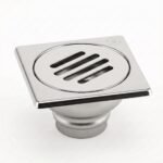 siphon de sol 10x10 en inox Drenea, side