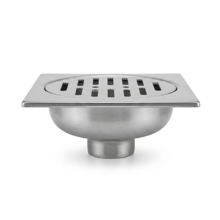 siphon de sol 15x15 en inox Drenea. side
