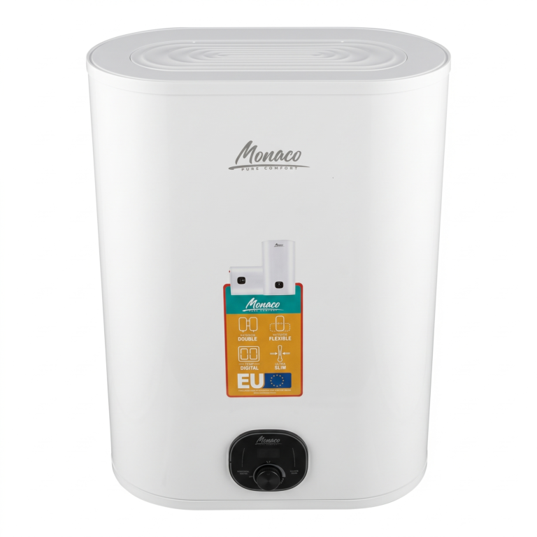 Chauffe-eau électrique 50L slim MONACO, ballon eau chaude slim Monaco Pro-Slim, installation multiposition Monaco SBA Marrakech.