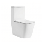 Bloc WC à poser carré THAMES BEKA blanc complet, cuvette à poser deux pièces BEKA THAMES, pack WC céramique géométrique blanche SBA Marrakech.