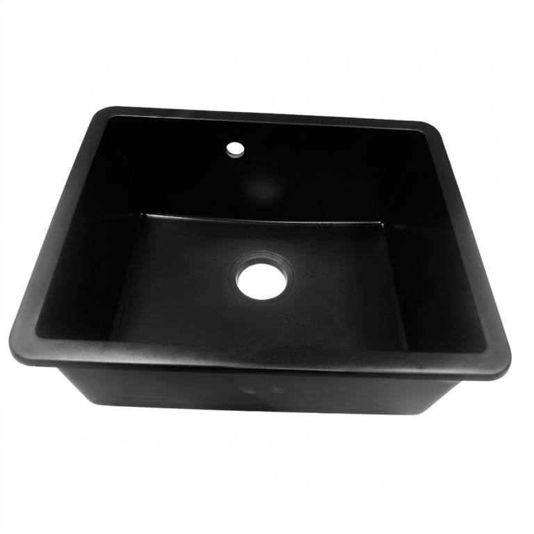 L'évier cuisine 50 x 40 granite noir, proposé par SBA – Sanitaire Benraiss Amine à Marrakech