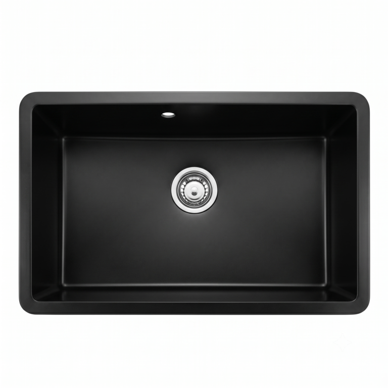 Évier cuisine 75x45 granite noir chez SBA