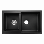 Évier cuisine 85x45 granite noir chez SBA