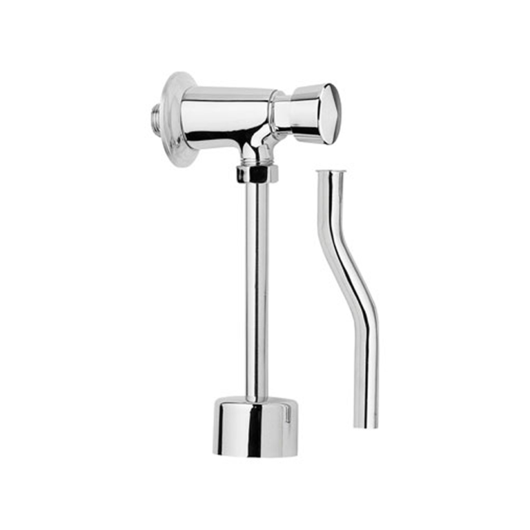 Robinet poussoir urinoir TE855 Remer en laiton chromé brillant avec tube coudé