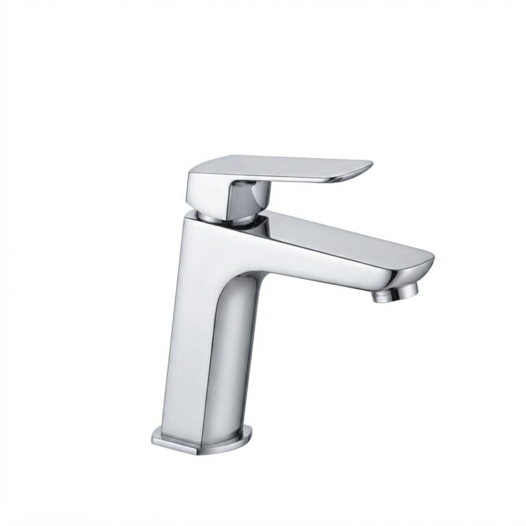 mitigeur lavabo chromé Elegance Roxy, disponible chez SBA – Sanitaire Benraiss Amine à Marrakech